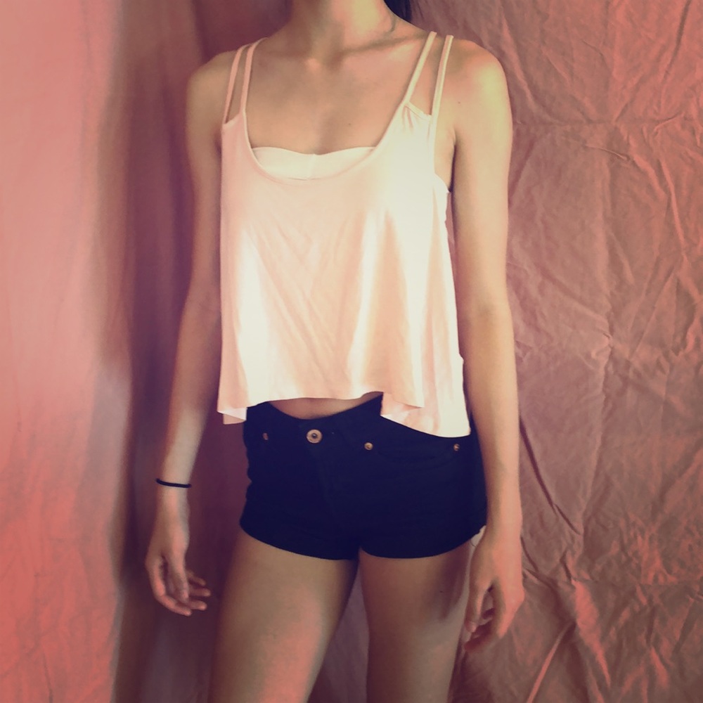 5/$25 Cute Pink Crop Top Small